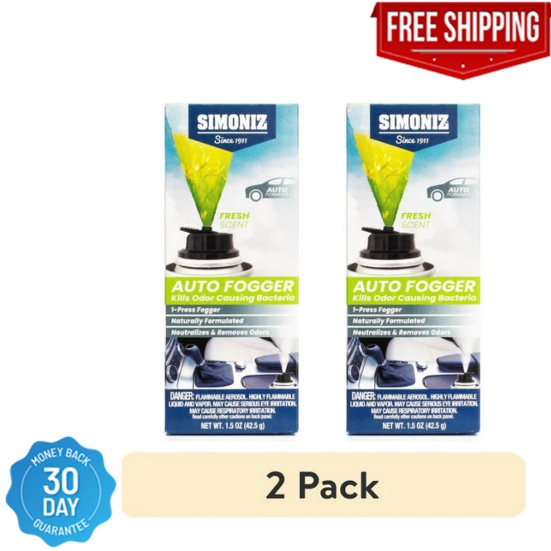 (Pack of 2) Simoniz Car Bomb Fogger Car Air Freshener, Fresh 1.5 oz NEW