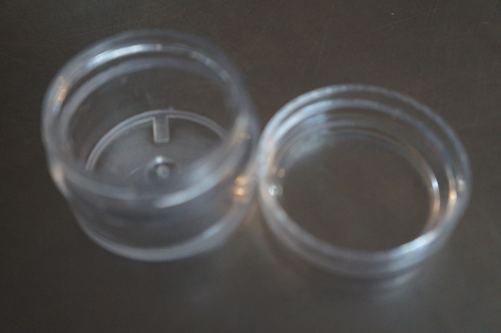 8 Clear Plastic Jars Containers With Screw Top Lids – Travel, Craft