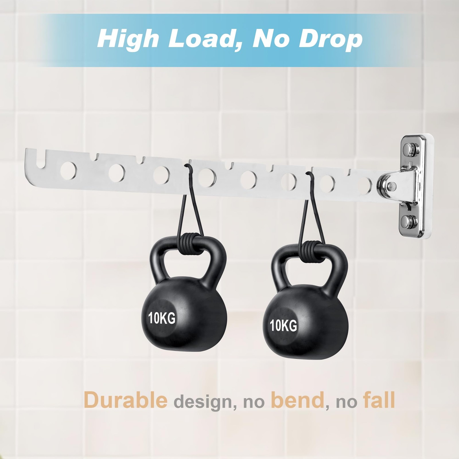 folding Clothes Hanger Rack Stainless Steel Wall Mounted Drying Rack Space Savin