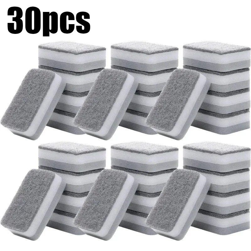 10/50 Pack Kitchen Cleaning Sponges Scourers Washing Up Non-Scratch for Dish Pad