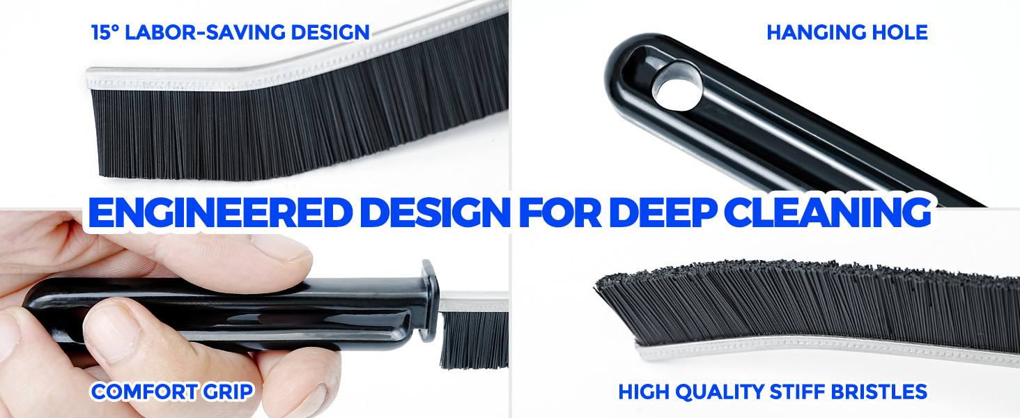 Scrub Brush – 6 Pack, Scrub Brushes for Cleaning, Heavy-Duty Scrub Brush, Stiff