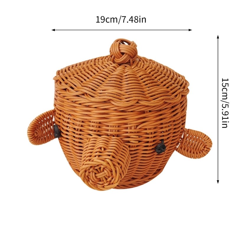 Compact Plastic Woven Look Organizers Bin For Fruits Vegetables And Toy