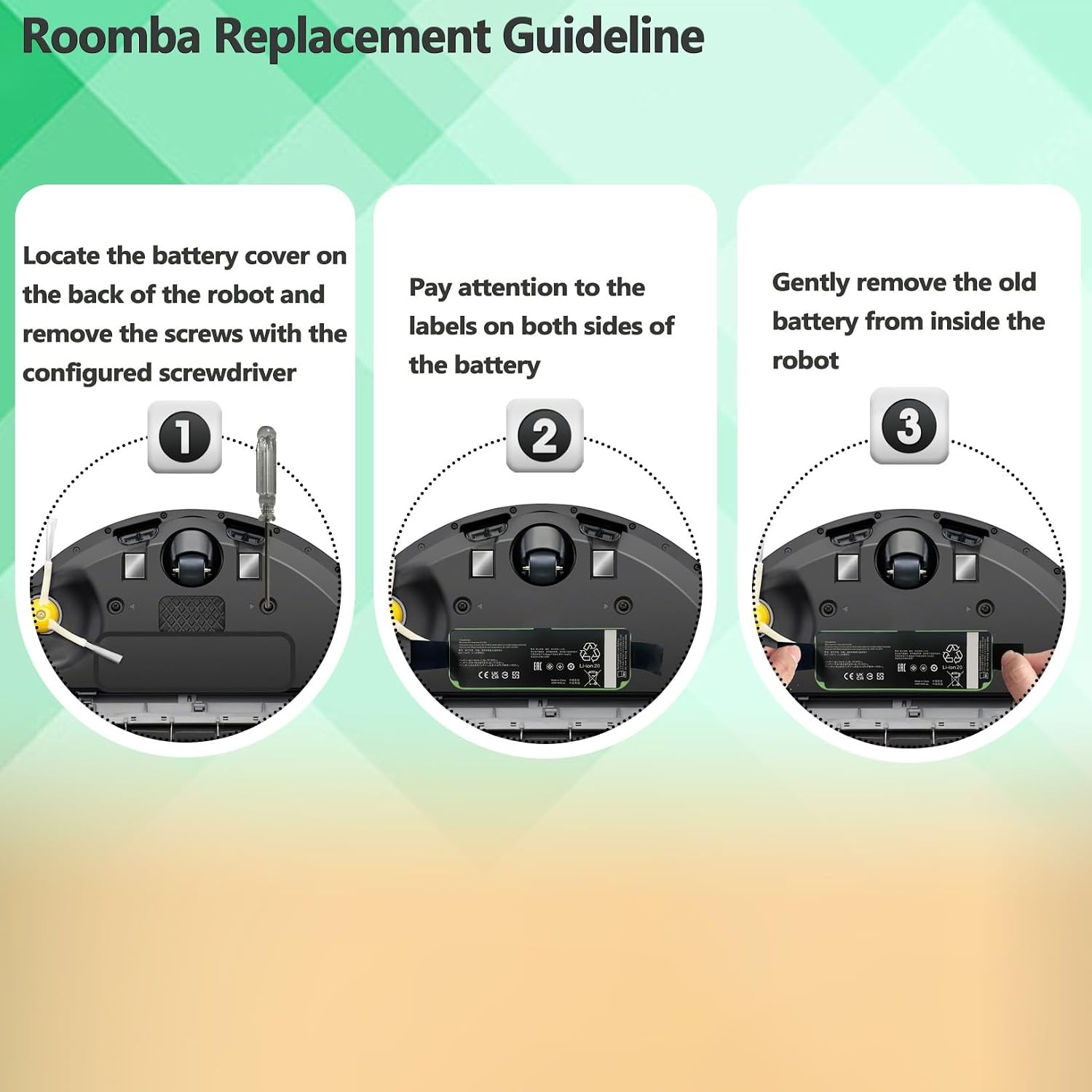 1800LI Replacement Battery for Roomba 900 800 700 600 Series Compatible
