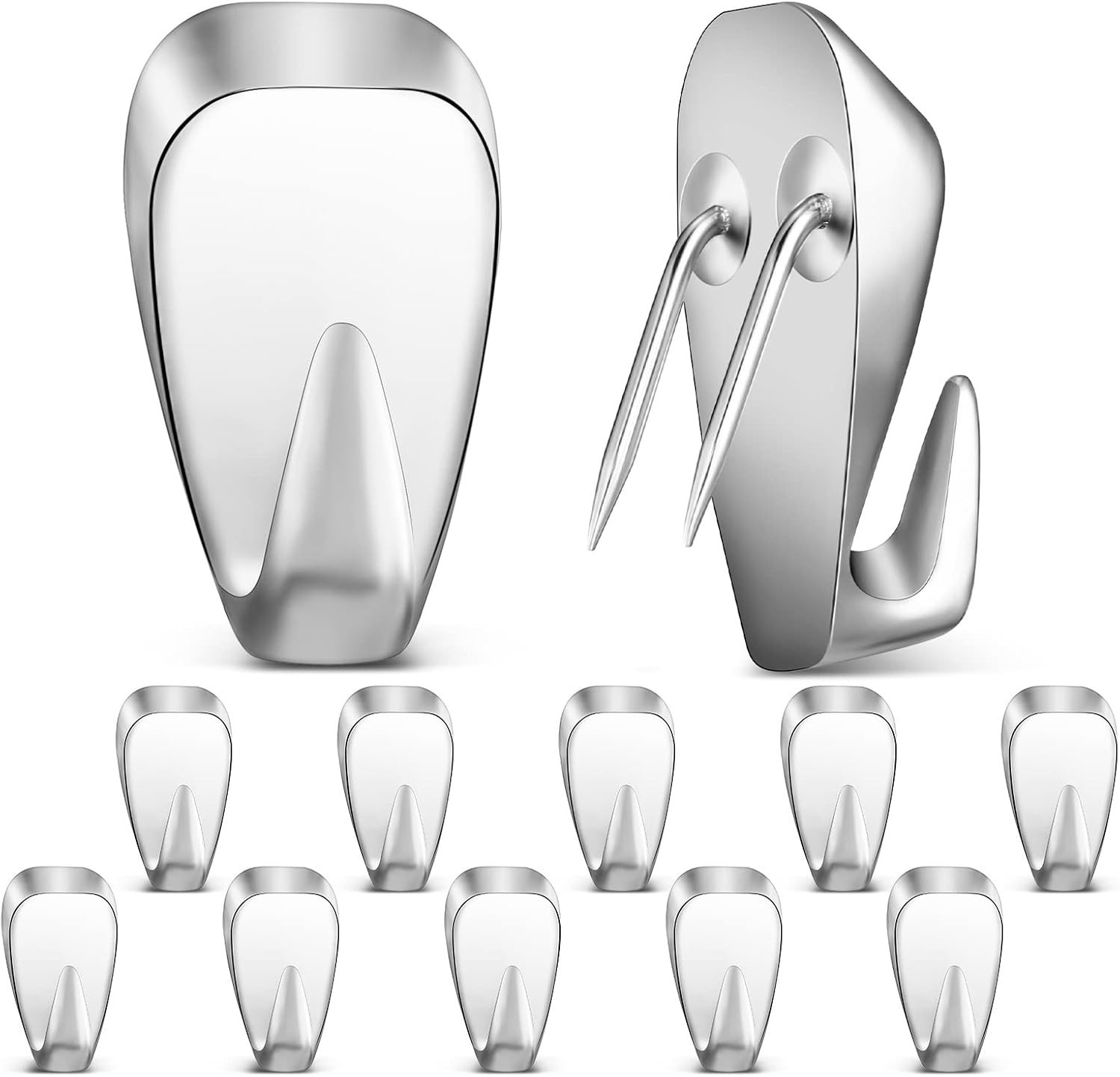 10 Durable Silver Cubicle Hooks – 40 lbs Capacity Picture Hangers, Rust-Proof
