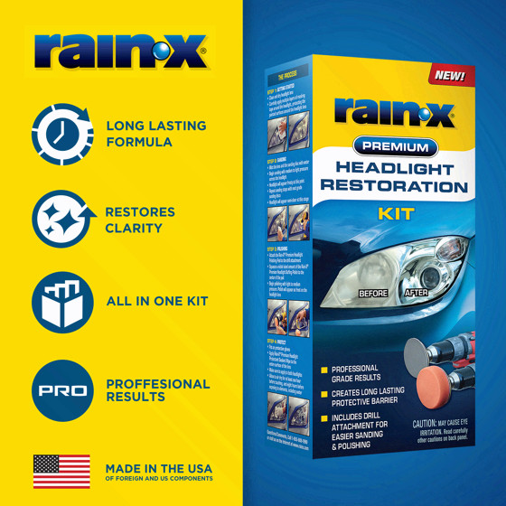 Rain-x Premium Headlight Restoration Kit – 610153