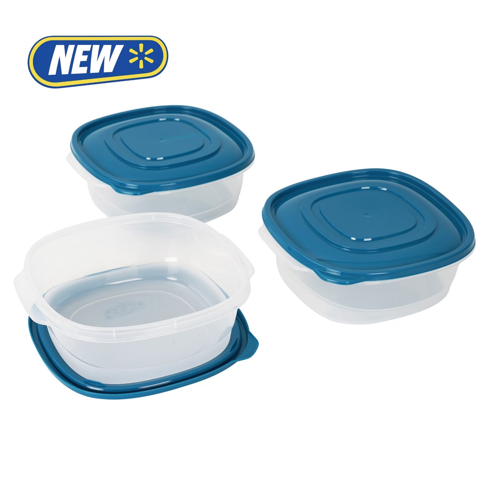 Mainstays Semi Durable Square 1.26Cup Plastic Food Storage Container 6 Pack, Bes