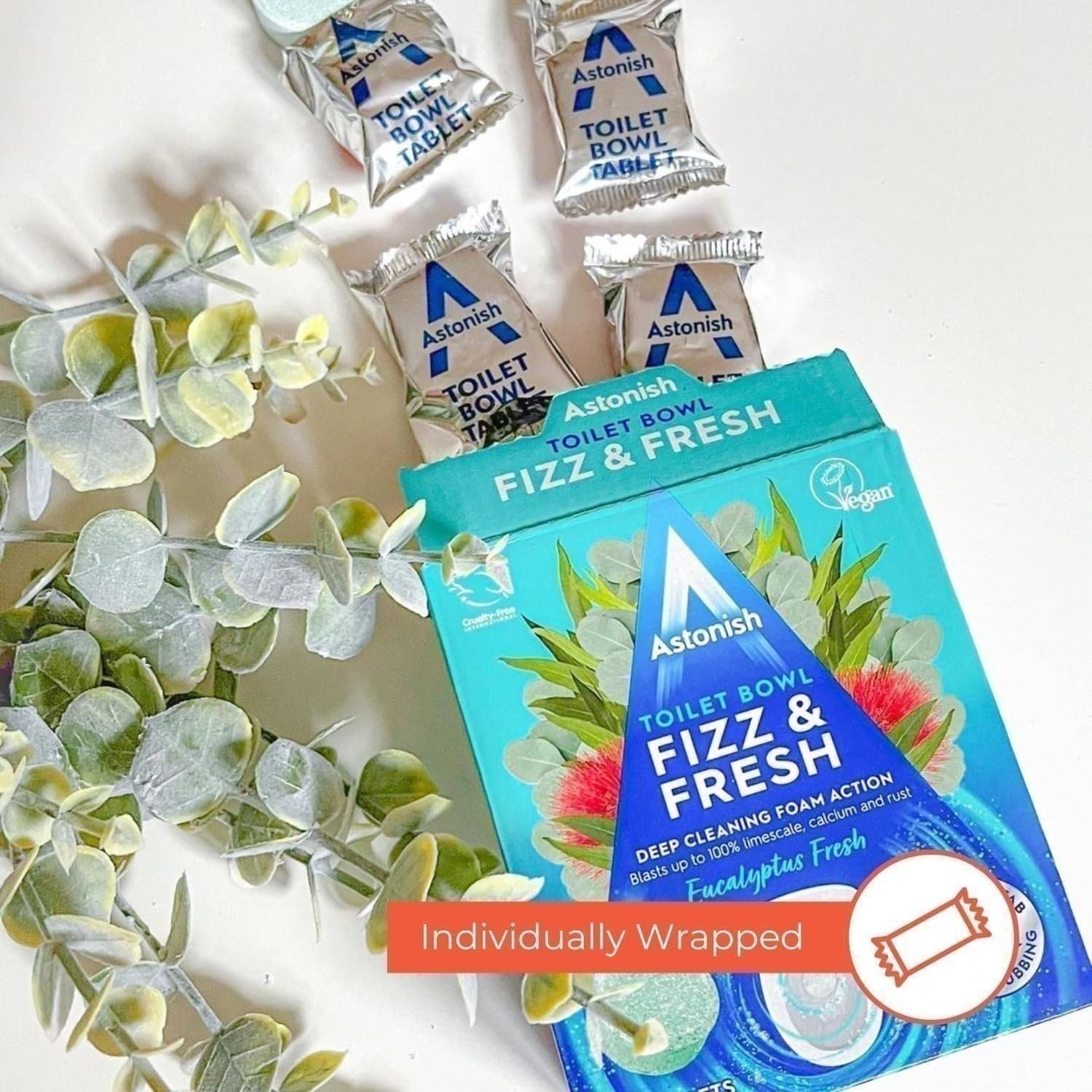 Astonish Foaming Eucalyptus Fresh Fizz & Fresh Bathroom Toilet Bowl Cleaner -…