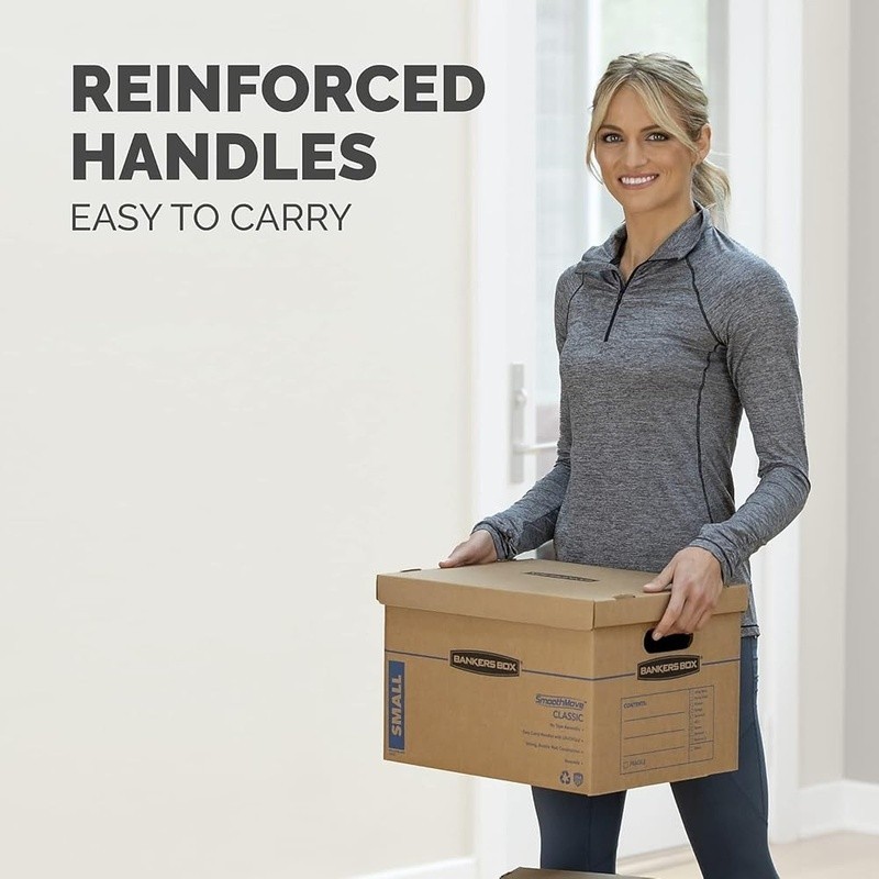 Durable Moving Boxes W/ Lift Off Lid Easy Assembly & Reinforced Carry Handles US