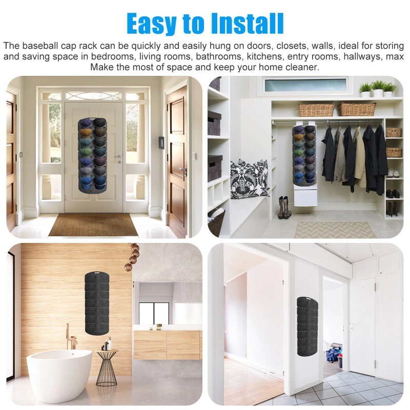 14 Hat Rack Organizer Baseball Holder Storage Hanger Door Wall Coat Caps Stands