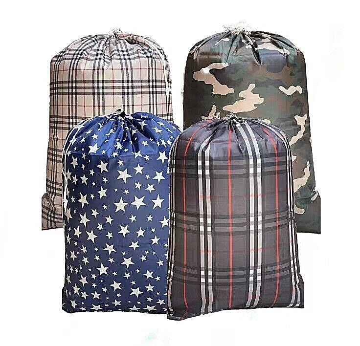 1X Large Washable Laundry Bag 30″X40″ Heavy Duty Hamper Drawstring Home College