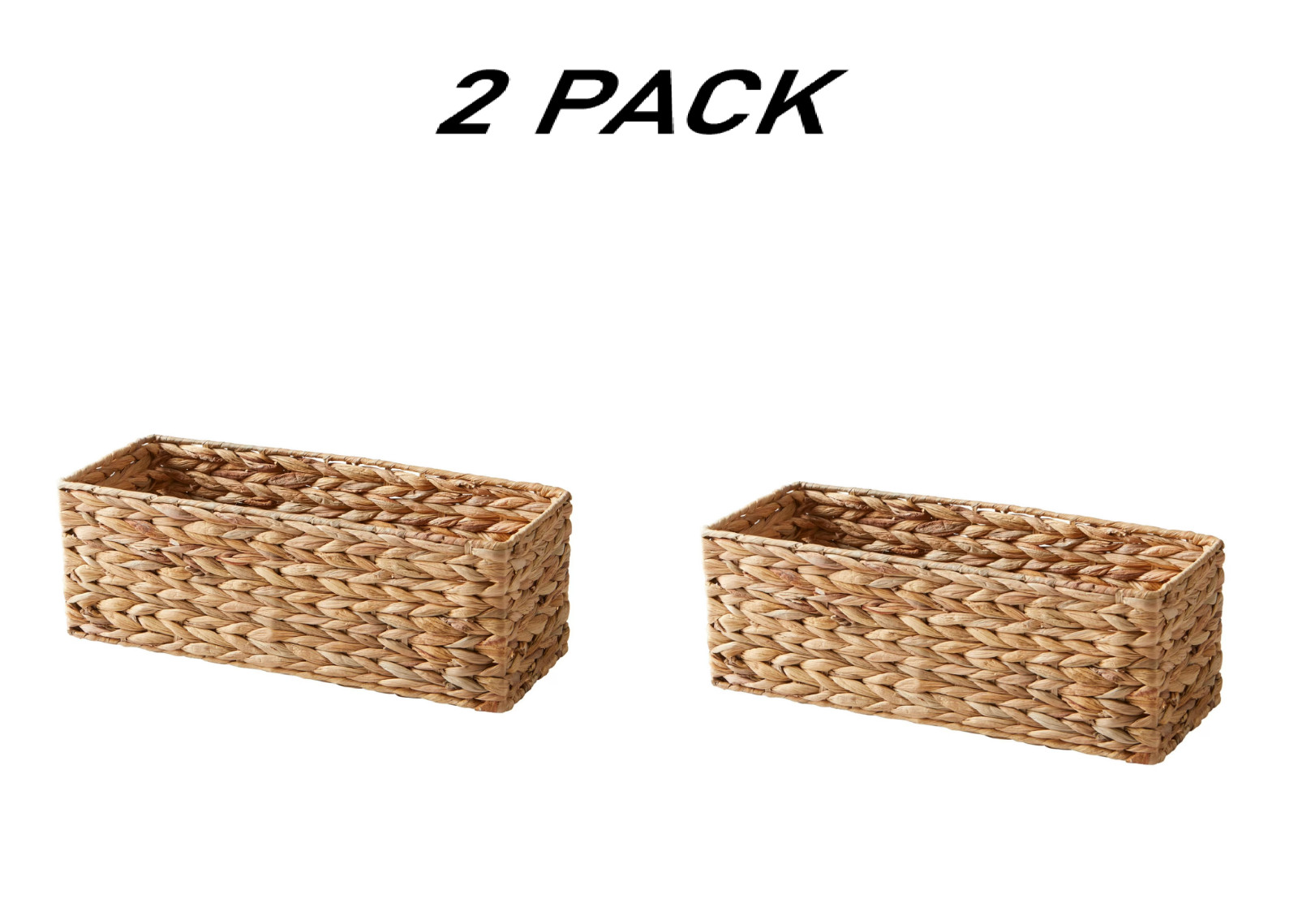 ( 2 PACK) Better Homes & Gardens Brown Hyacinth Organizer Basket