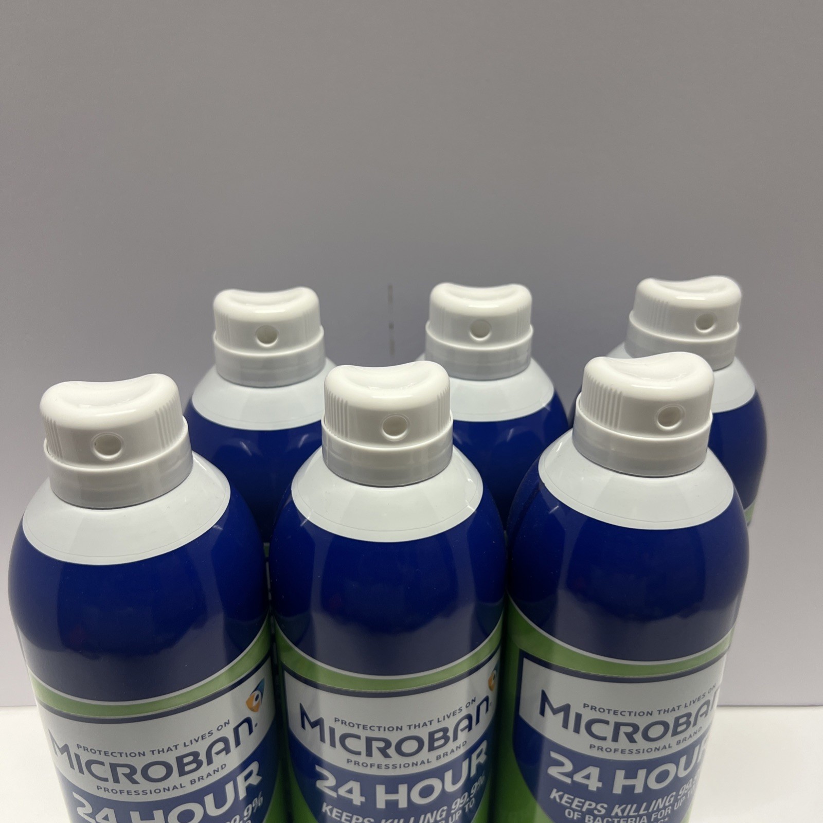 Microban 24 Hr Sanitizing Spray Disinfectant Home or Work Citrus Scent 15oz 6-Pk