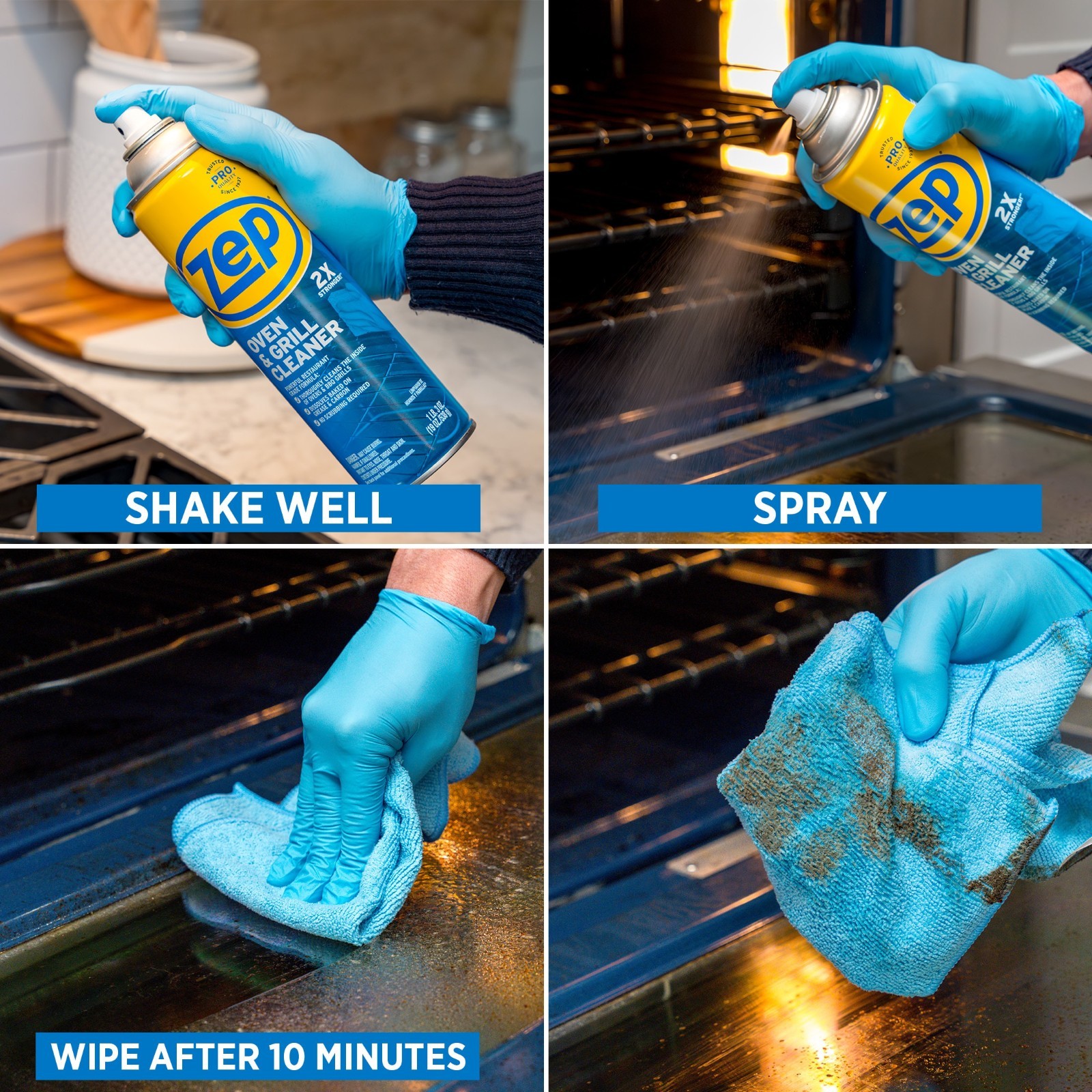 (4 Pack) Zep Heavy-Duty 19 oz Oven Grill Cooktop Cleaner Tough Grease Remover