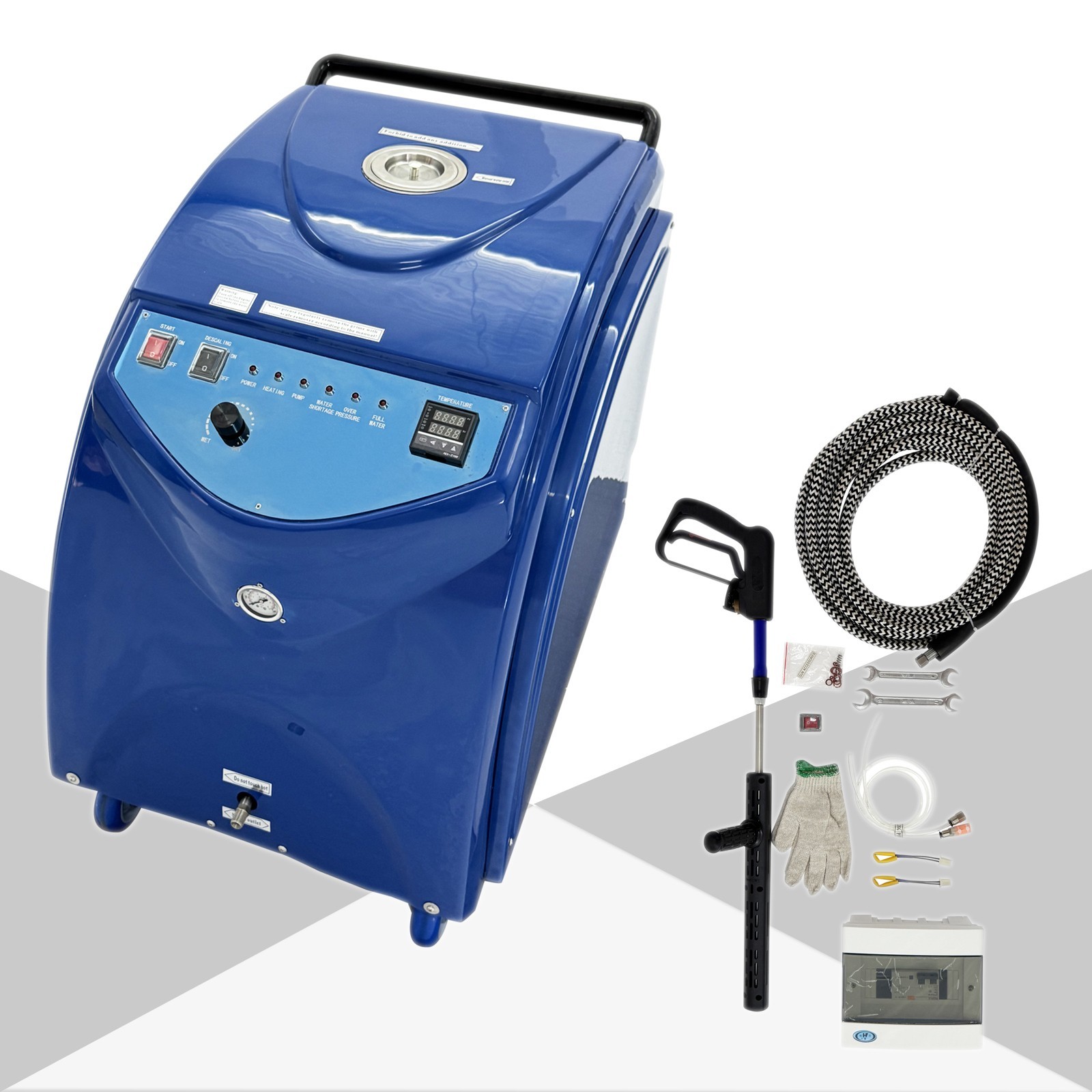 220V 6KW 6-13Bar High Pressure Steam Cleaning Machine 167-198℃ 18L/H
