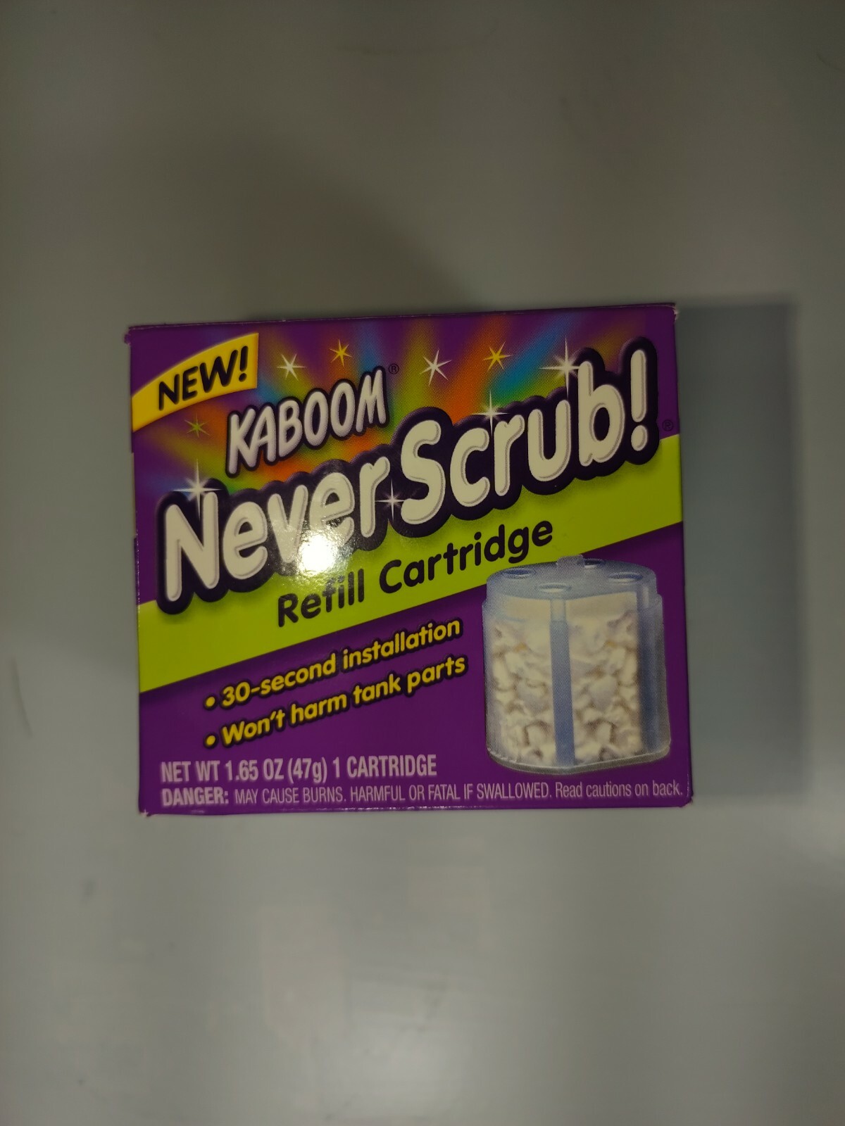 NOS Kaboom Never Scrub Refill Drop In Cartridge 1.65 oz Discontinued