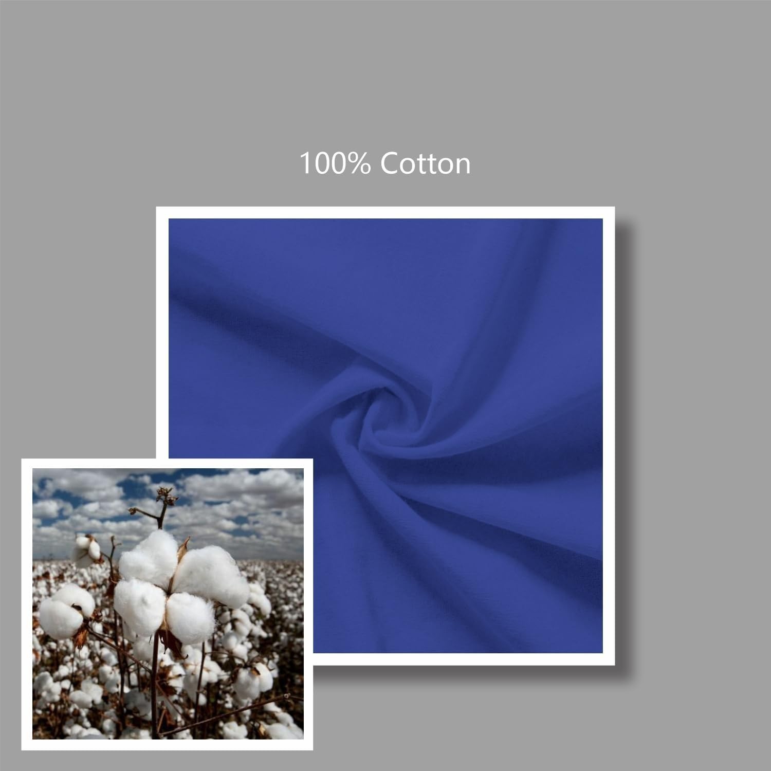 Lightweight 5-Pack of Durable Blue Cotton Shopping Bags for Sustainable Living