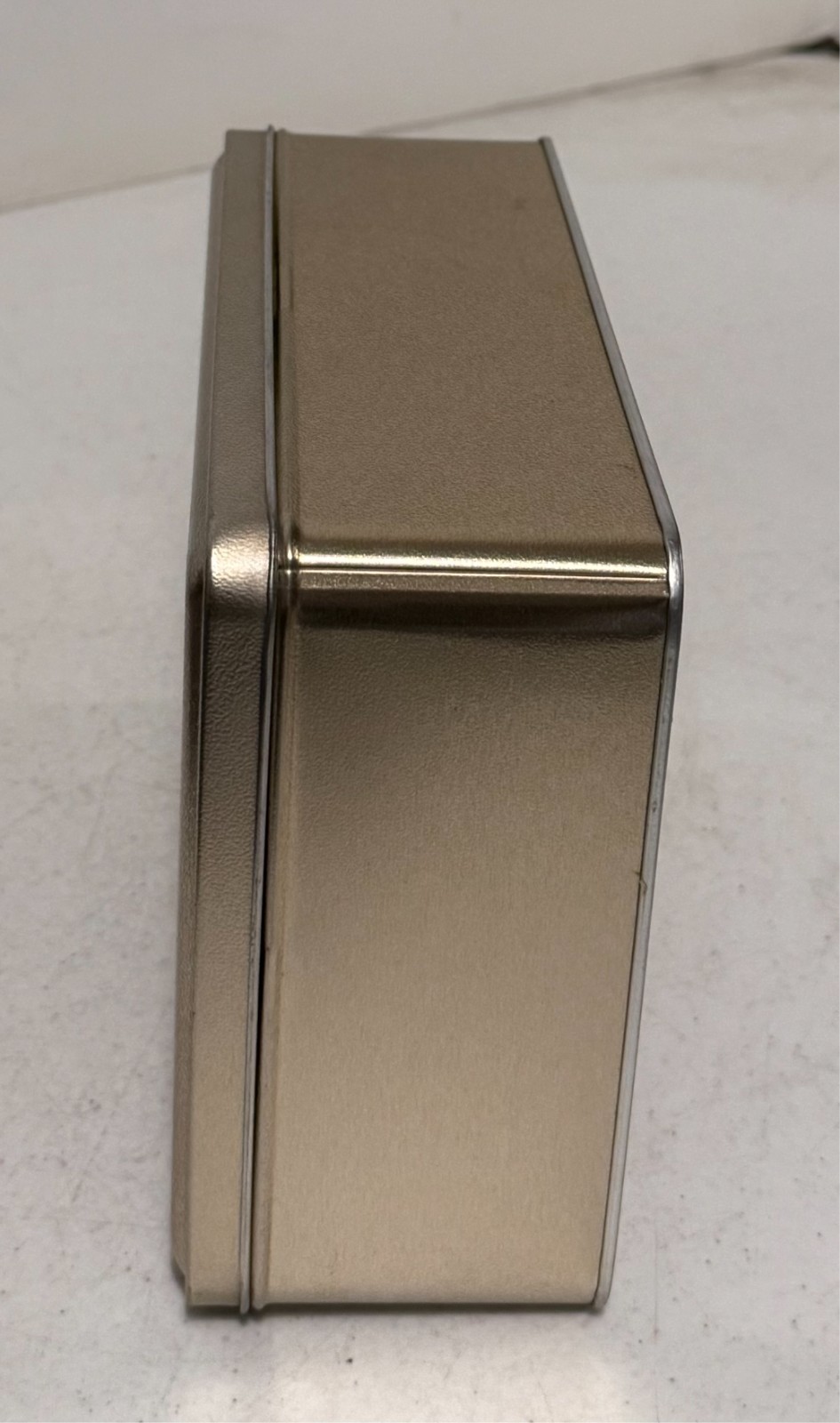 Silver metal/tin storage box W/Lid 2 pcs 8″x6″x3″