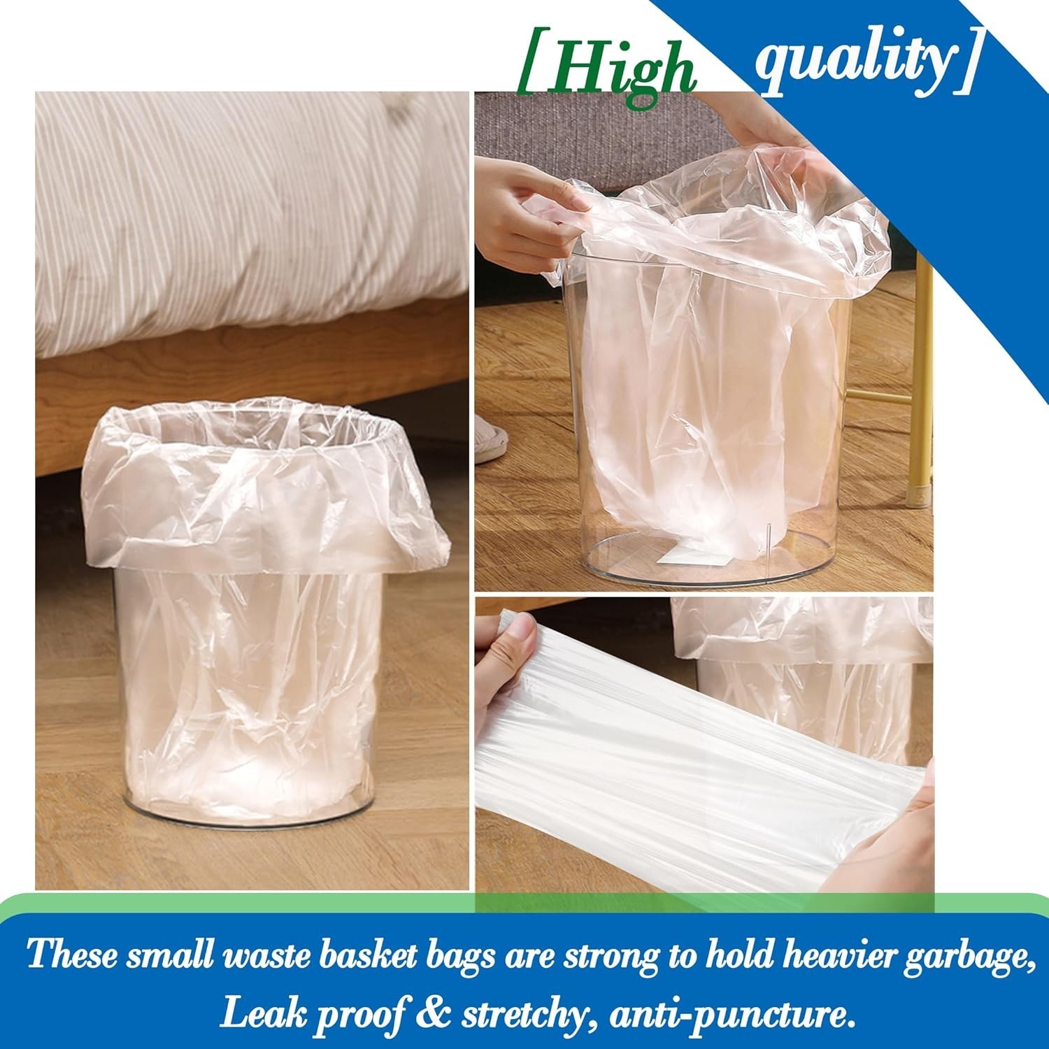 300 Count Extra Strong 1.2 Gal Trash Bags – Fresh Scented & Eco-Friendly