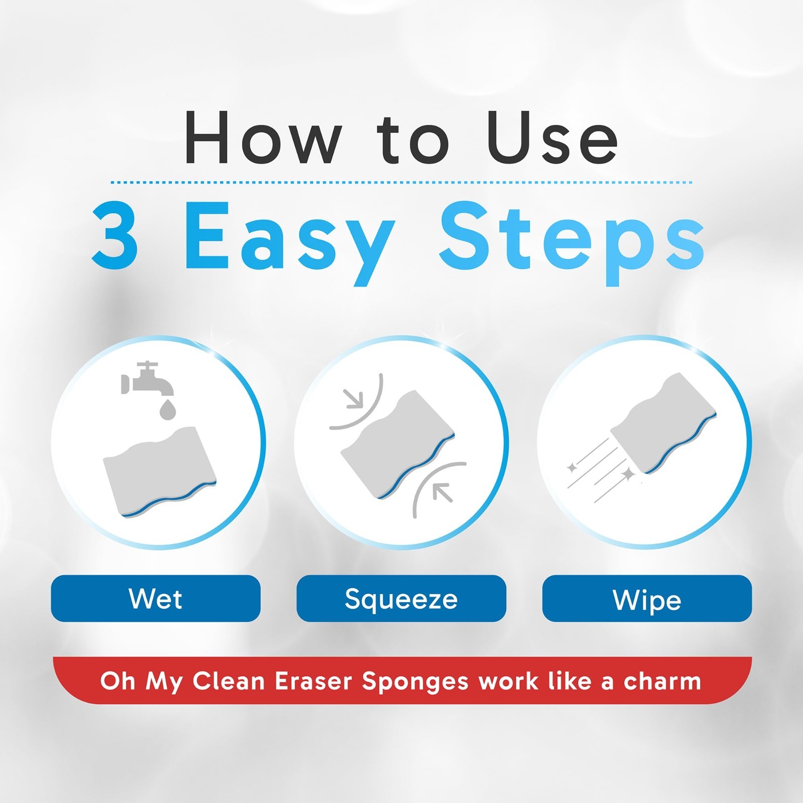 100 Pack Extra Thick Magic Eraser Sponges – Durable Cleaning Foam Pads for Home