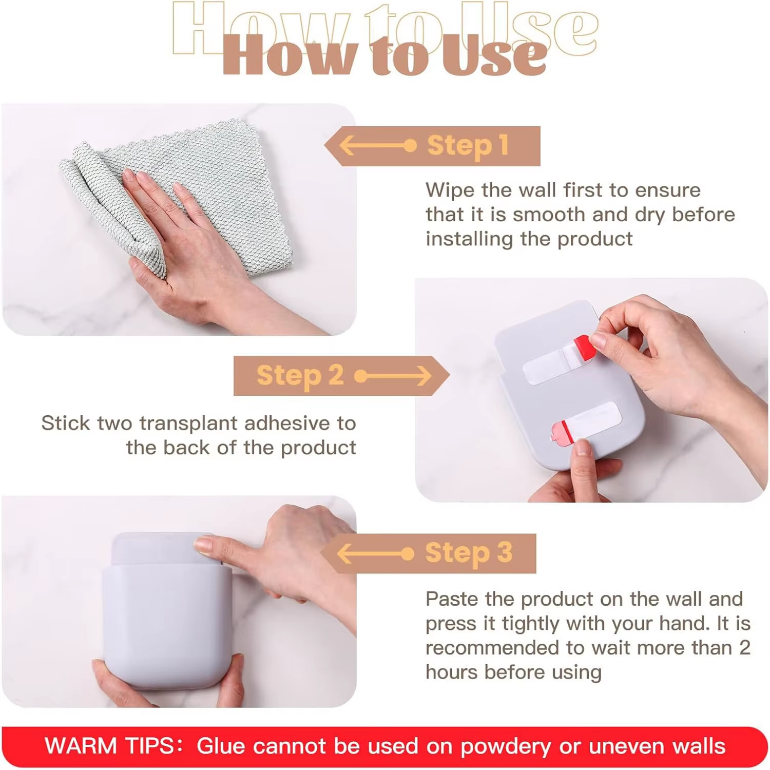 Wall Mounted Storage Box Mobile Phone Plug Holder Stand Rack Remote Control Stor