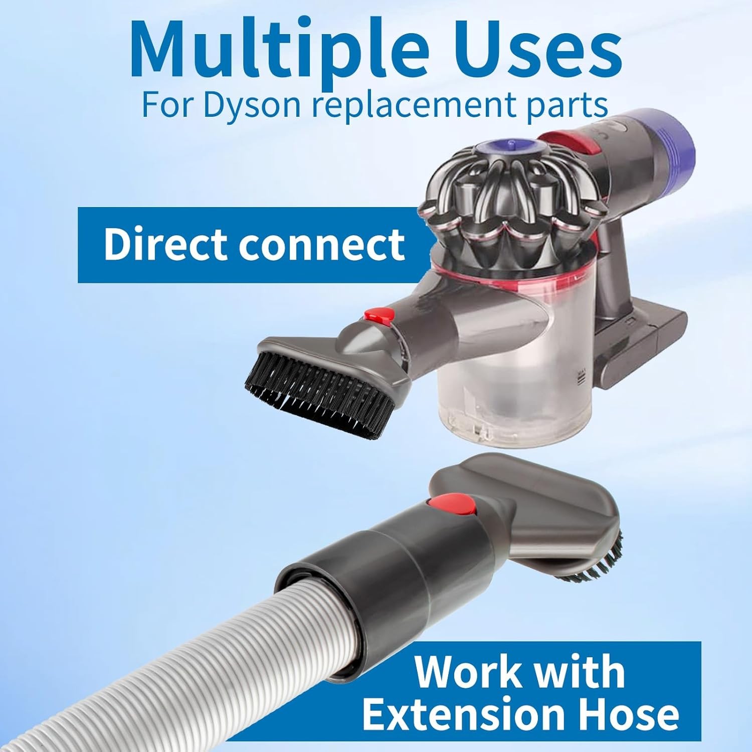 Stubborn Dirt Brush Vacuum Attachment Compatible for V7 V8 V10 V11 V15 Vacuum