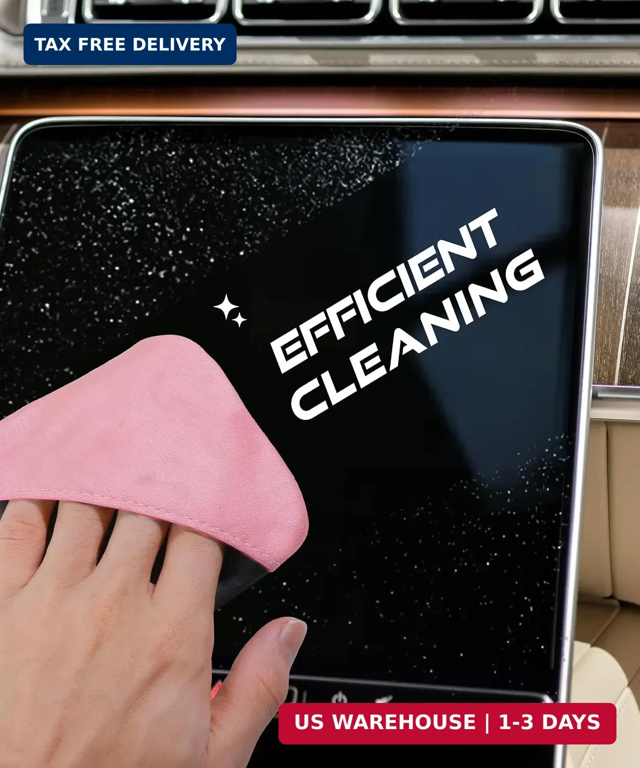 Car Screen Cleaner,Car Accessories Rapid Dust Removal Microfiber Cleaning Cloth