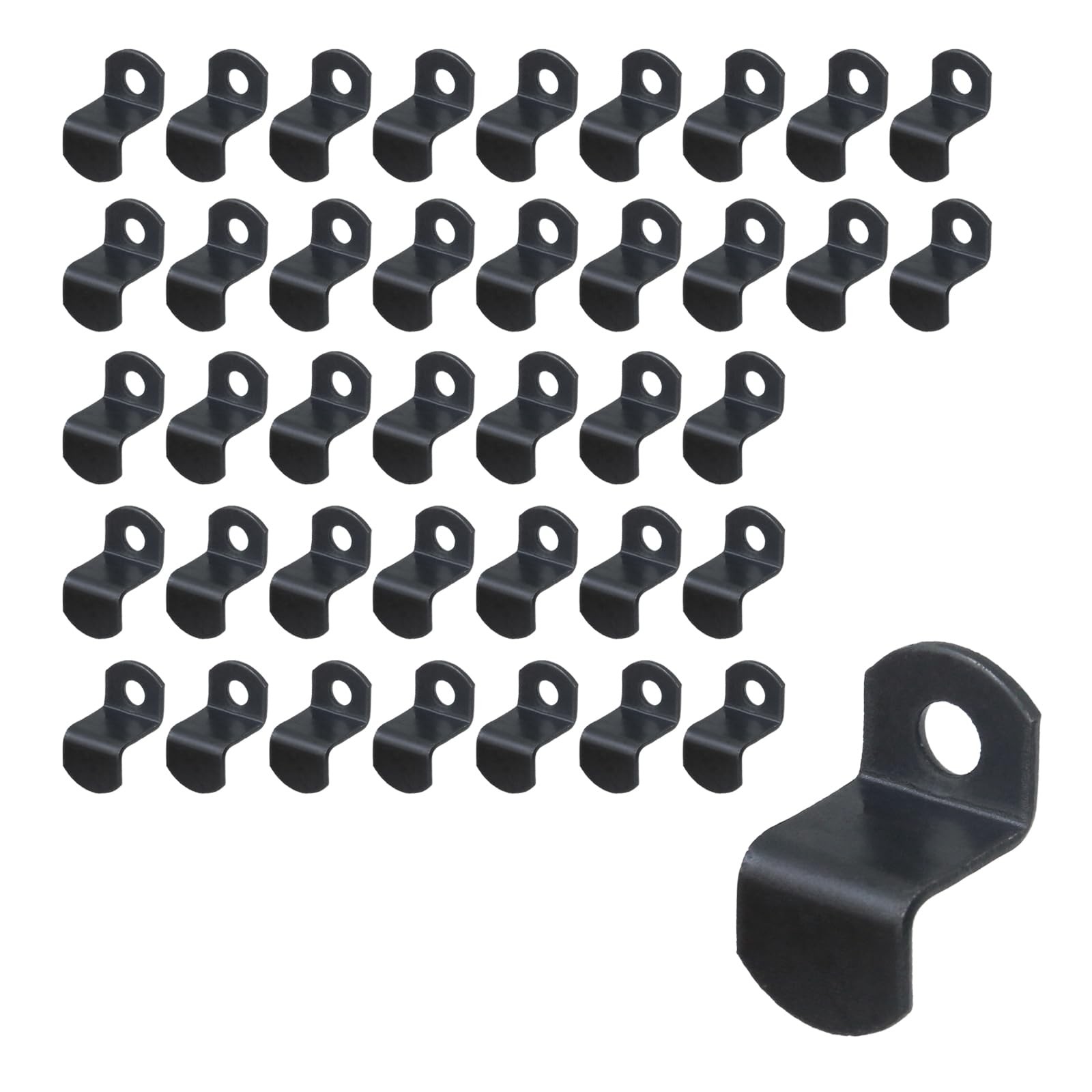 Mewutal 40pcs 1/2″ Depth Flat Offset Canvas Clips, Black 1/2″,