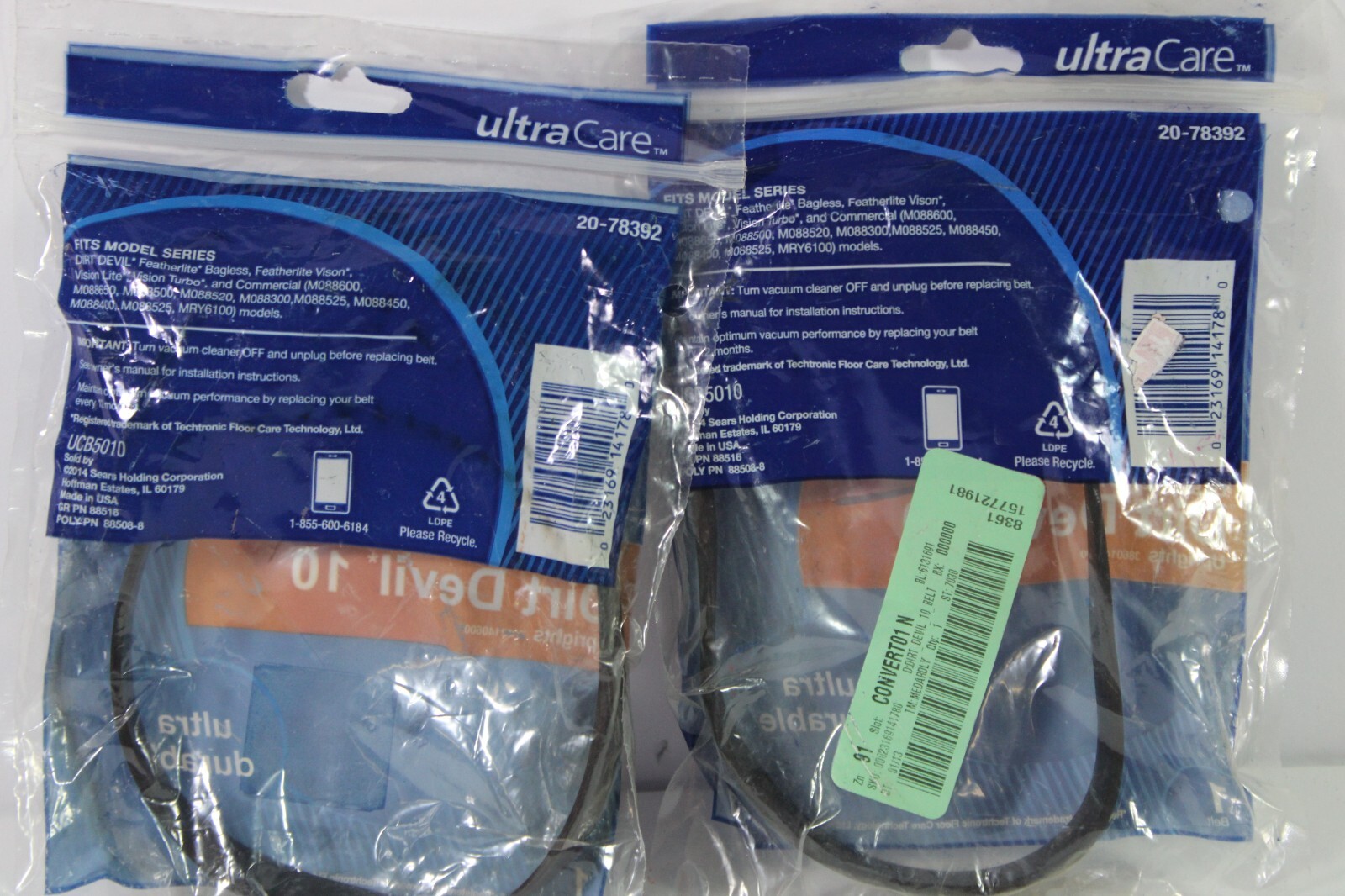 2 Ultra Care Dirt Devil Style 10 Belts