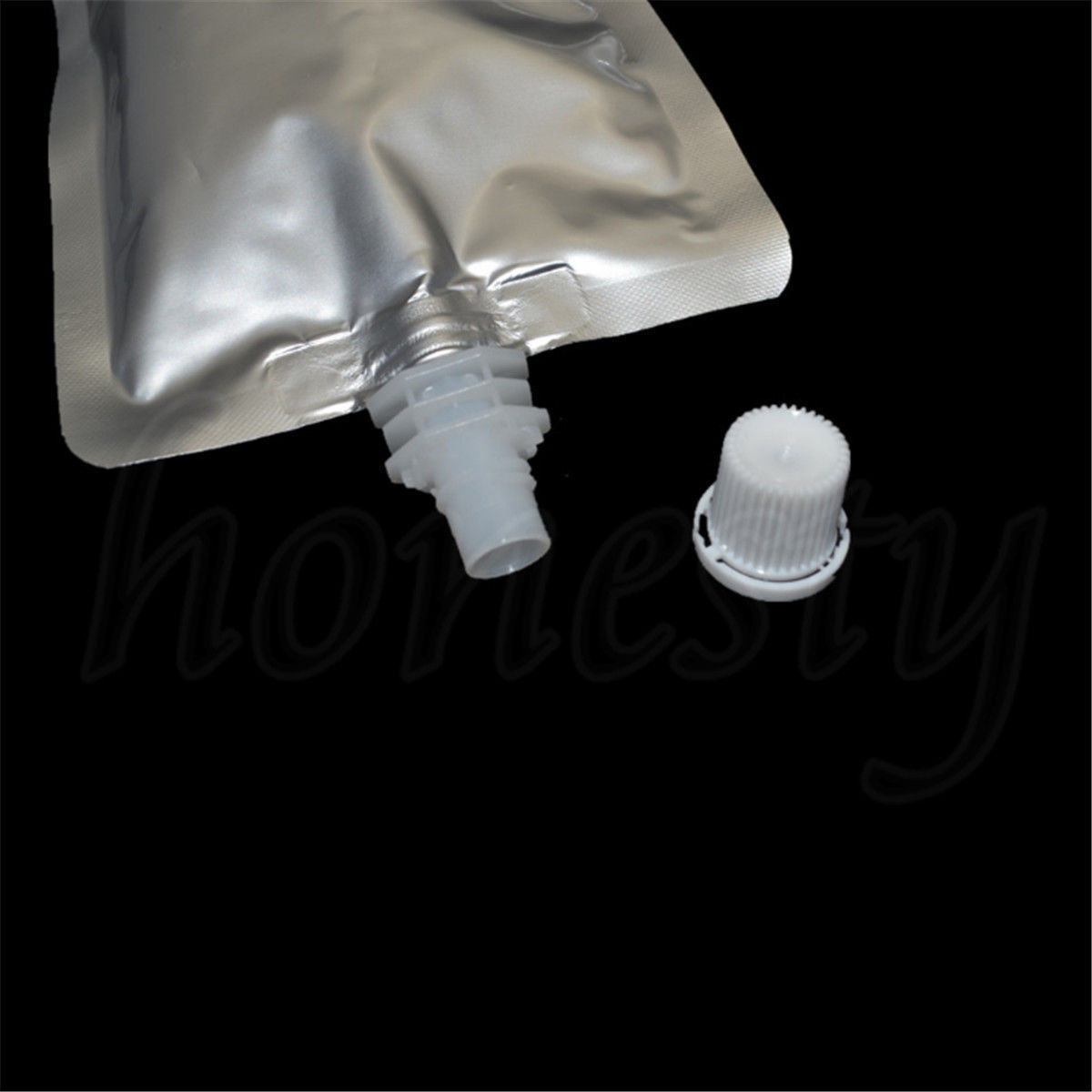 150~500ml Foil Spout Bag Stand Up Pouches Liquid Bag Flask Pouch With Cap Silver
