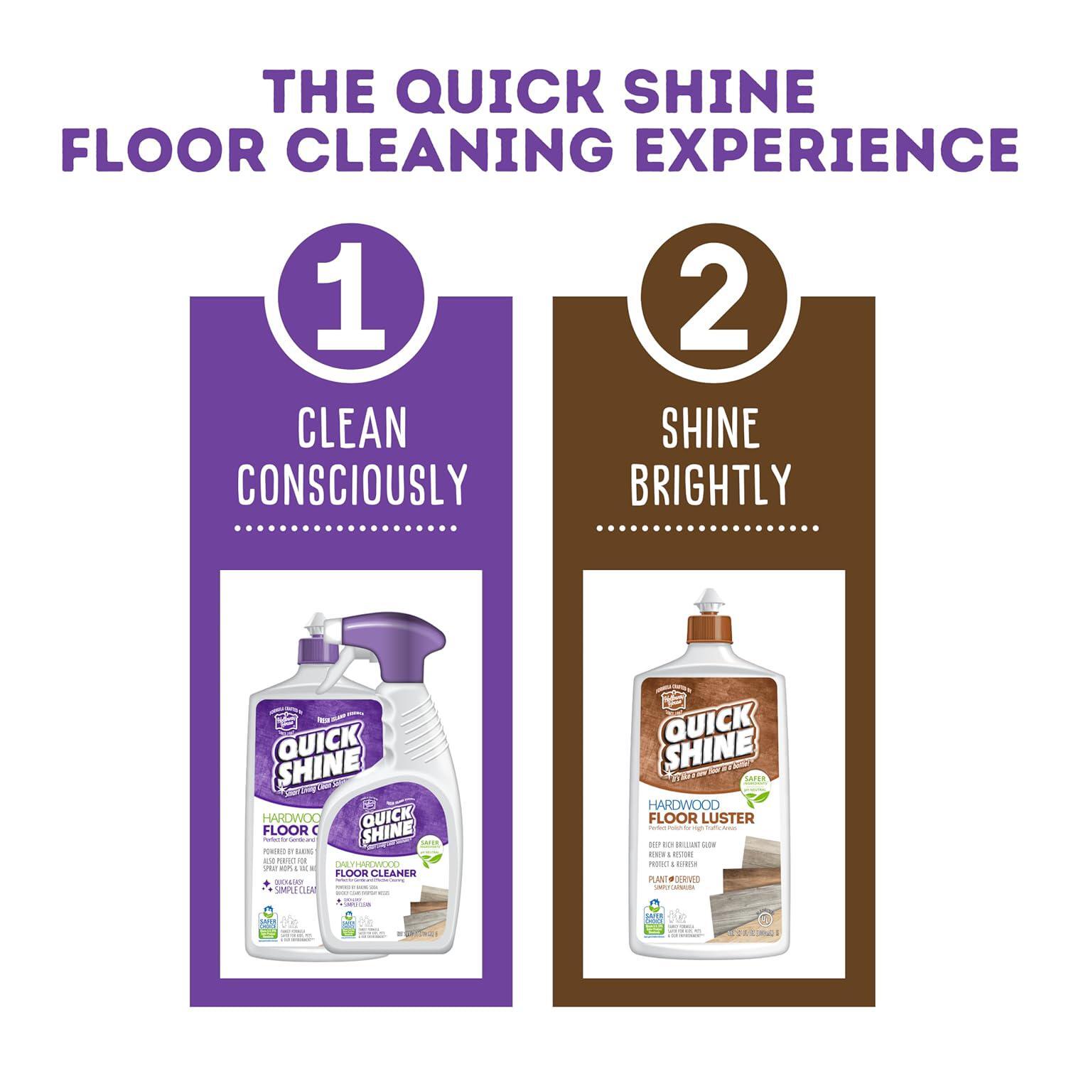 Quick Shine High Traffic Hardwood Floor Luster and Polish, 27 Fl. Oz.