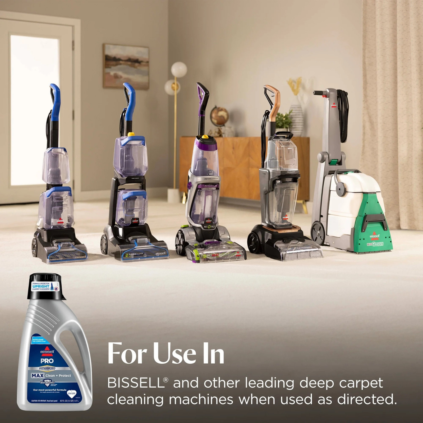 BISSELL Advanced Pro Max Clean + Protect Deep Cleaning Carpet Formula, 50 oz.