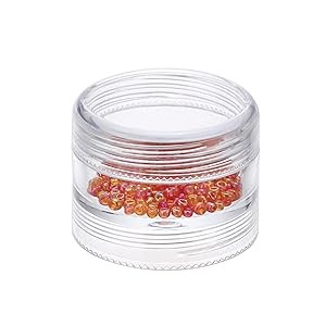 4 Set Stackable Cosmetic Containers with Screw Lids Plastic Sample Jars 30ml