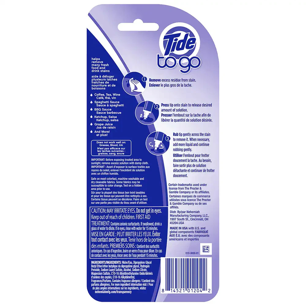 Tide To Go Instant Stain Remover Pen Portable Laundry Stain Solution 3 Count