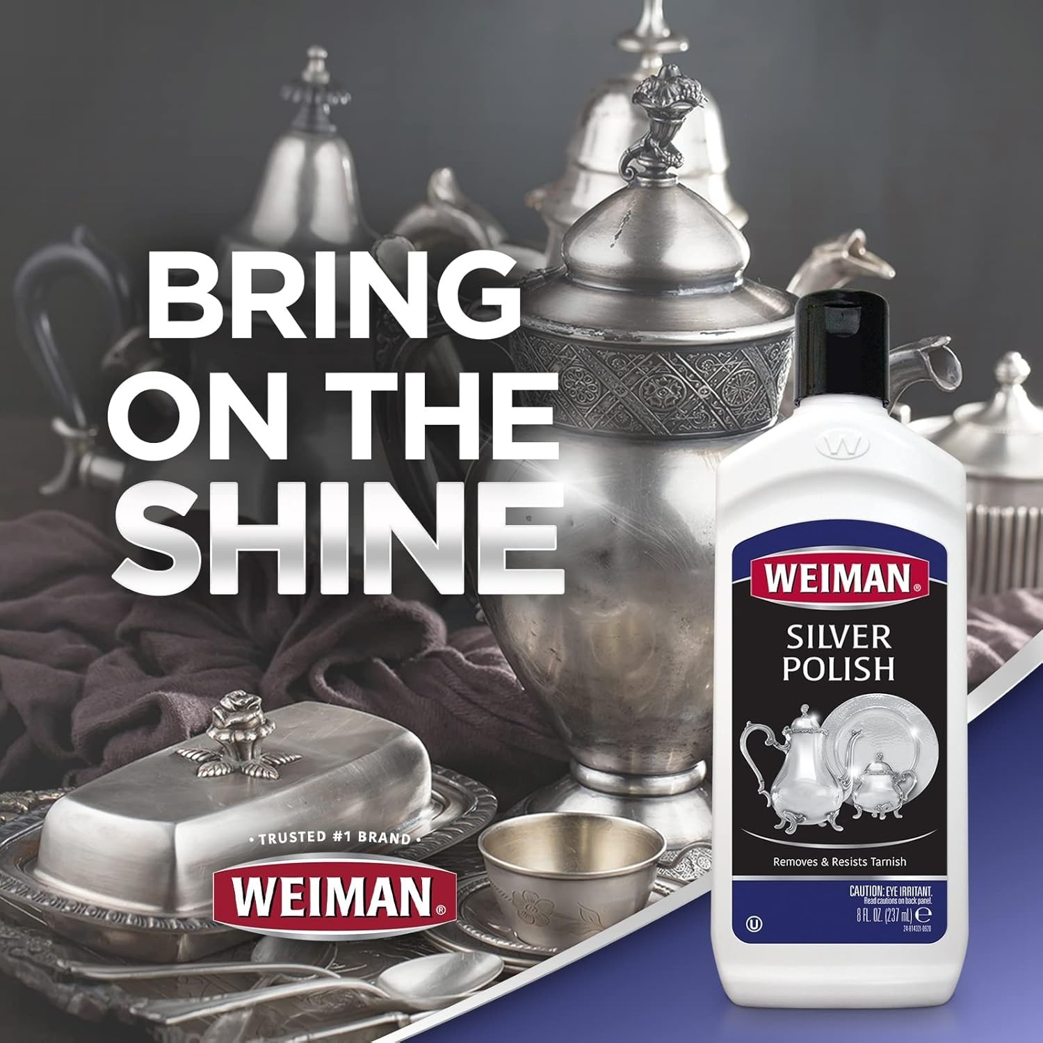 Non-Abrasive Silver Cream Cleaner – 8 Oz Liquid Polish with Tarnish Prevention