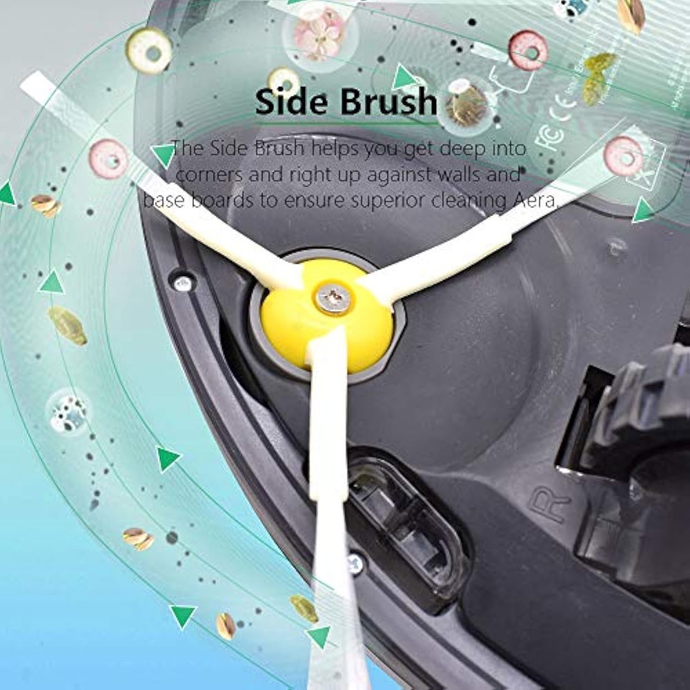 6Pcs 3-Armed Side Brush Replacement for iRobot Roomba 500 600 700 Series