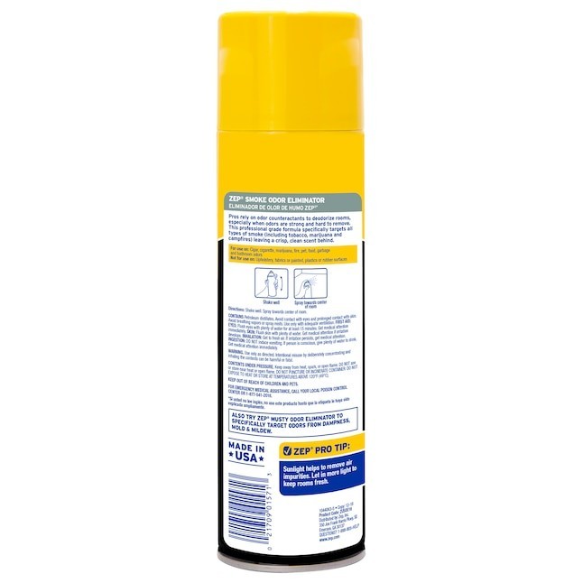 Zep Spray Air Freshener Smoke Odor Eliminator 16 oz Pets & Smoke Odors