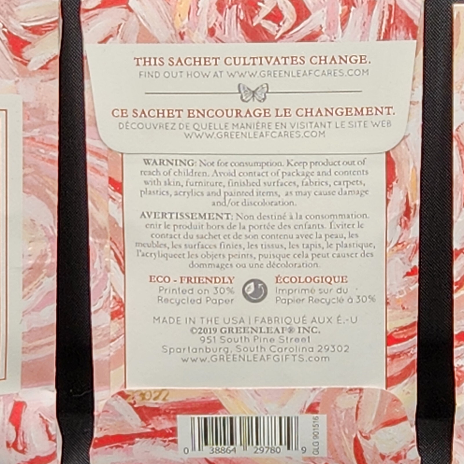 Greenleaf Sachet Roses Scent Classic Floral mini packets lot 3 ~ 0.68 cu in New