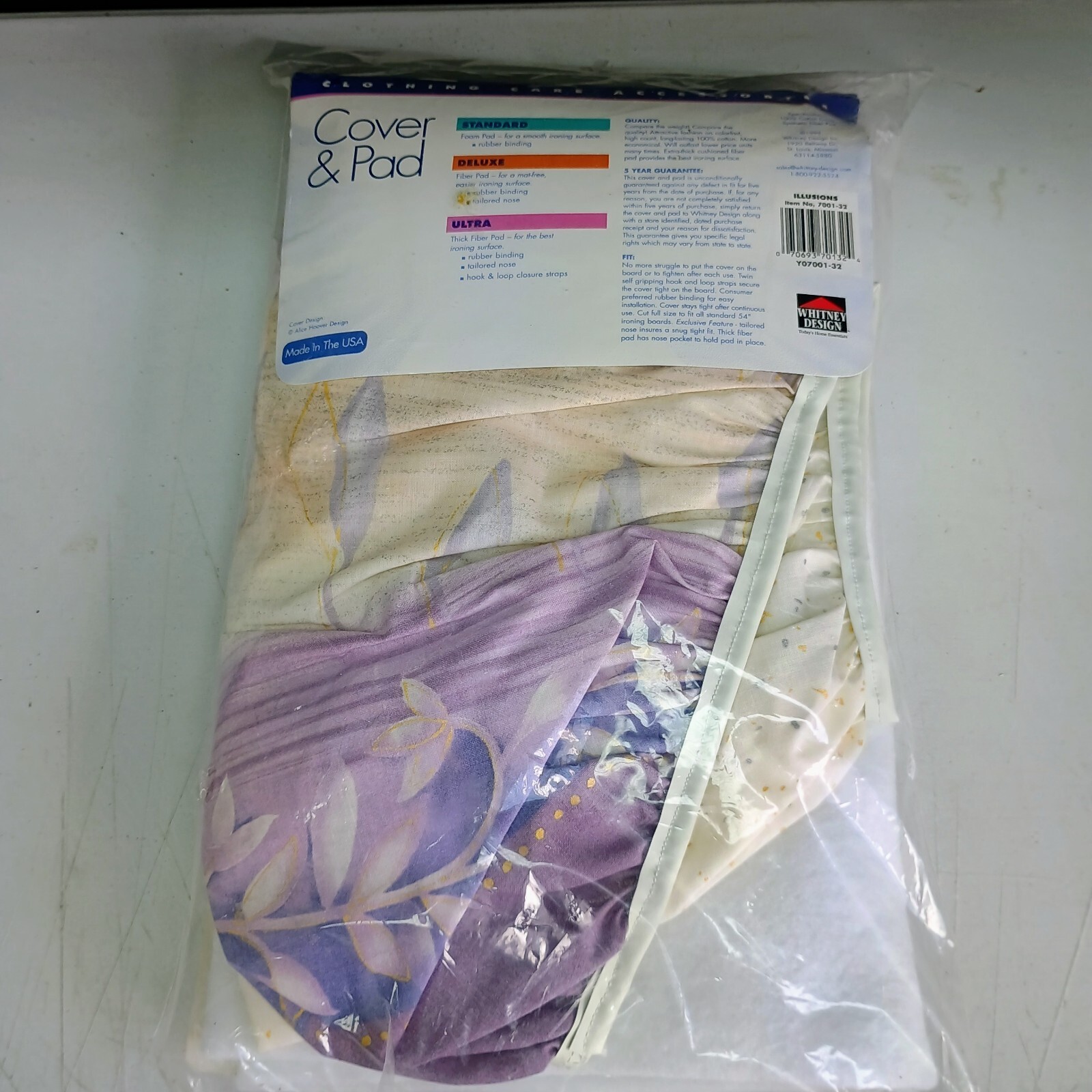The Clothes Line One Piece Ironing Board Cover & Pad New Sealed