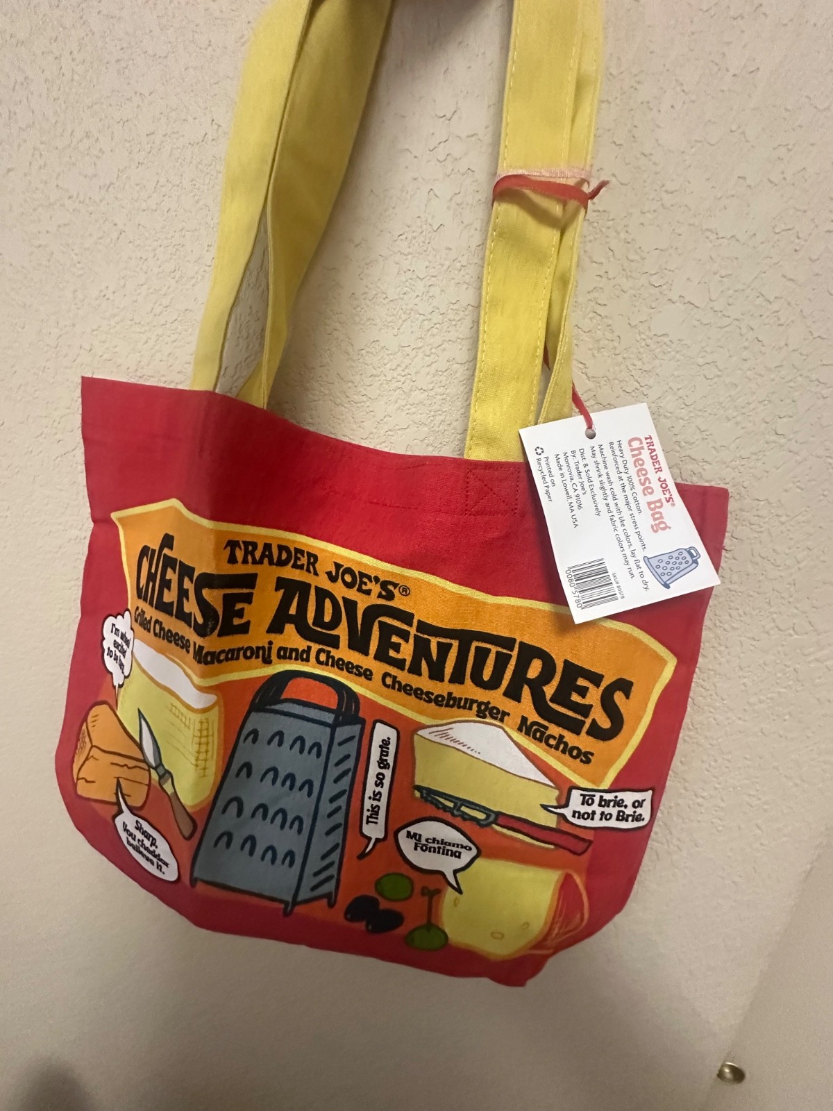 Yes…The Trader Joe’s cheese tote bag