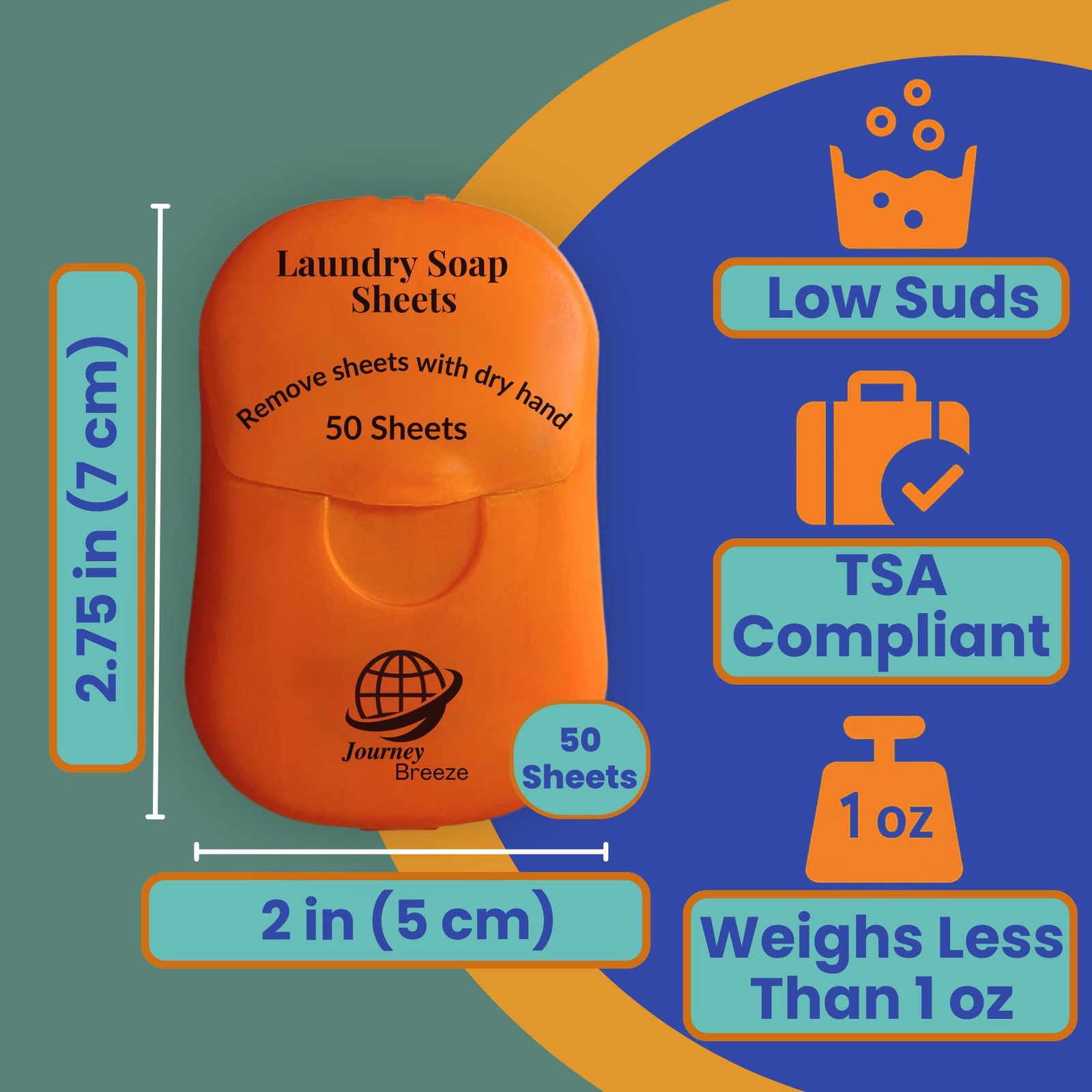 Travel Laundry Detergent Sheets 50 Pack – Compact Travel Detergent for Sink W…