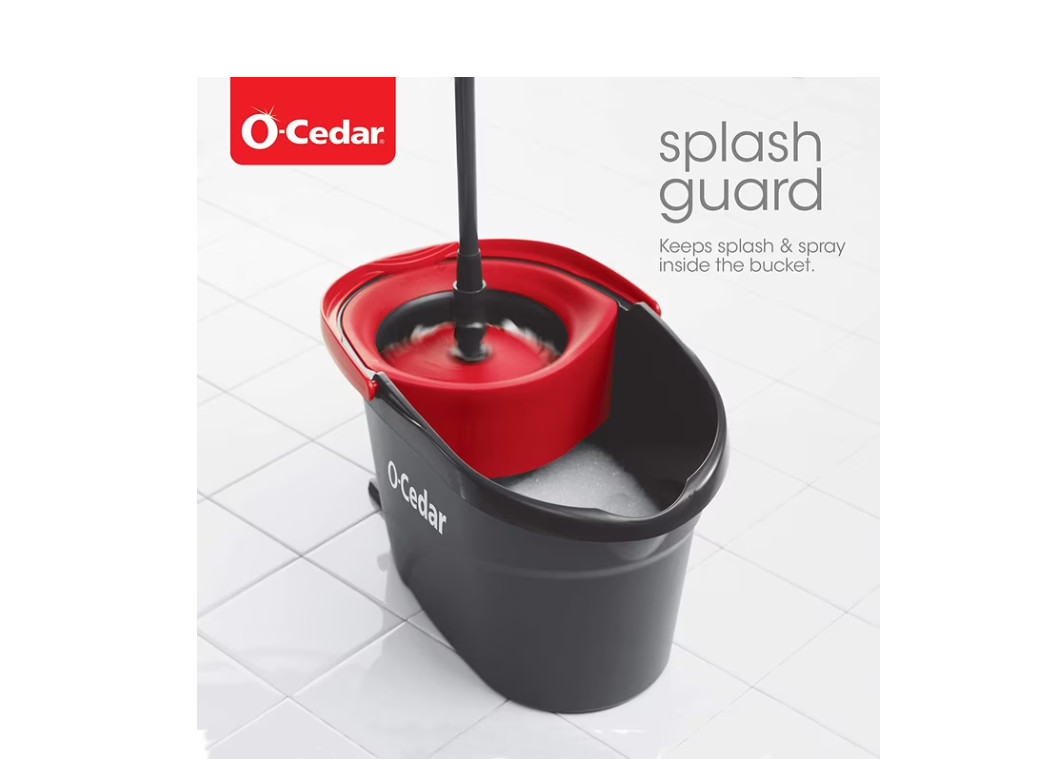 O-Cedar EasyWring™ Microfiber Spin Mop & Bucket System with 1 Extra Mop Head Rep