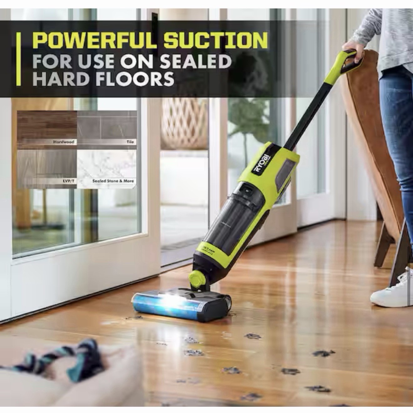 Ryobi ONE+ HP 18V Cordless SWIFTClean Wet/Dry Stick Mop and Vacuum
