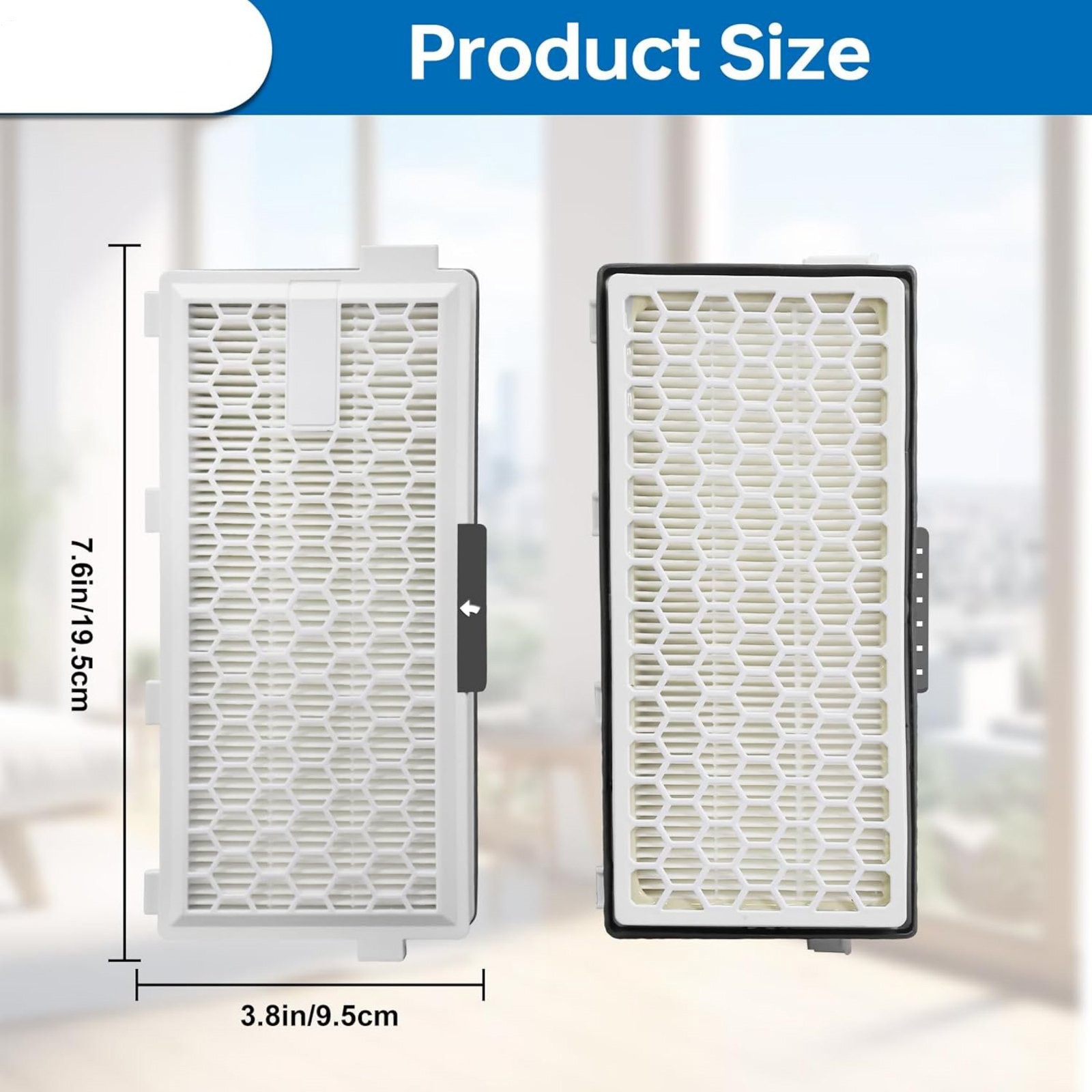 2* HEPA Replacement Filters For Miele AirClean Complete C3, Compact C2;