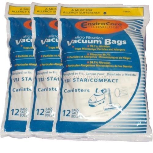 36 Allergy Bags for TriStar Tri Star EXL, MG1, MG2, Compact, Patriot, Mirac