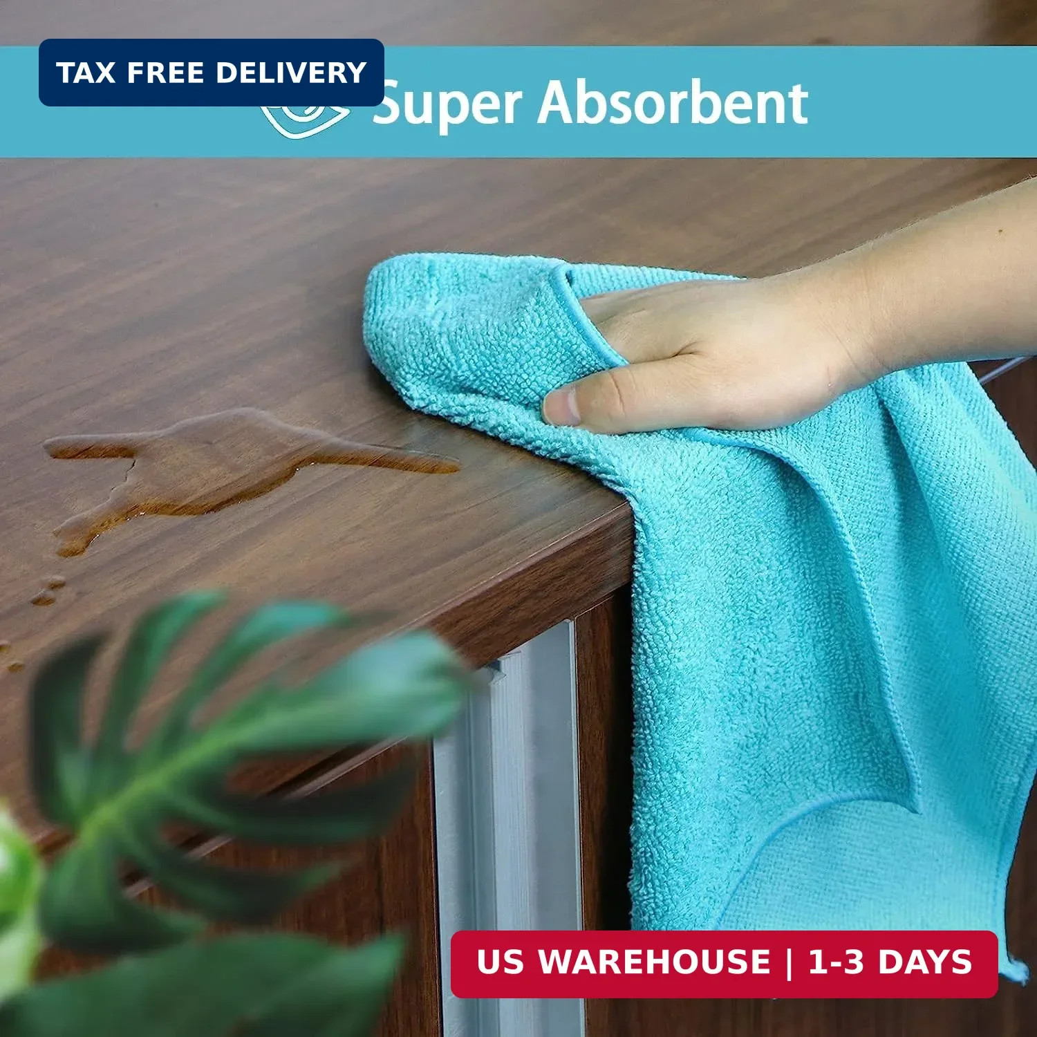 HOMEXCEL 8PK Microfiber Cleaning Cloth, Cleaning Rags for Home, 11.5×11.5in | Re