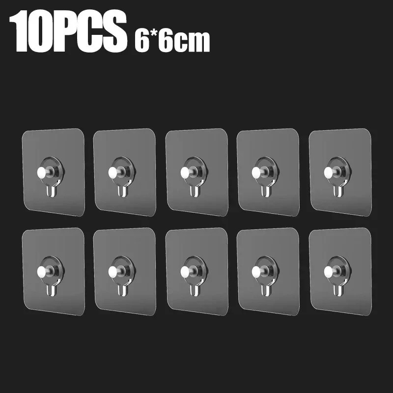 Strong Adhesive Wall Hooks No Drill Waterproof Picture Frame Hangers 10-50PCS