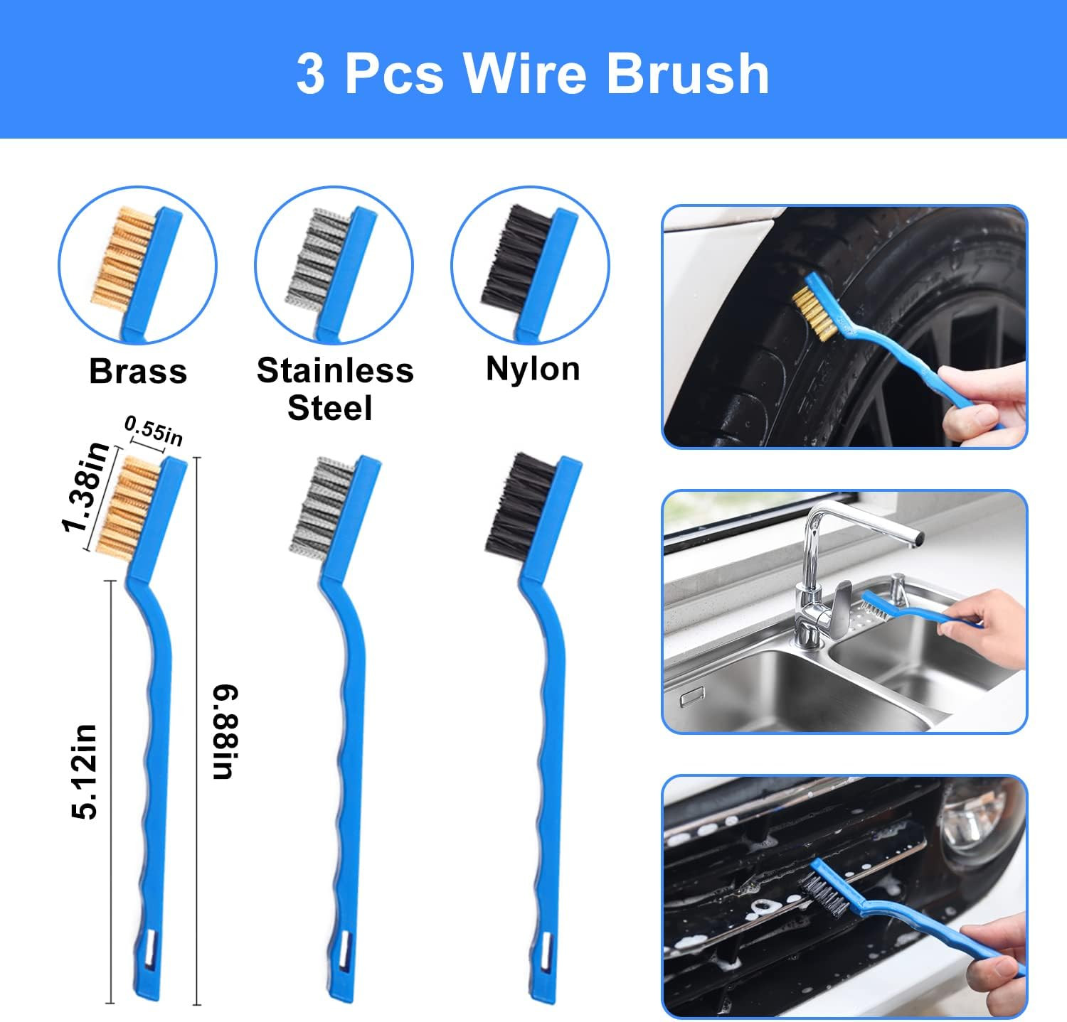 20PCS Car Wash Brush Kit 62″ Handle Detailing Tools Accessories Cars RVs Trucks