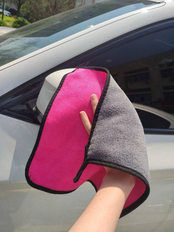 1 pc Ultra Soft Microfiber Car Wash Towel Coral Fleece Scratch-Resistant