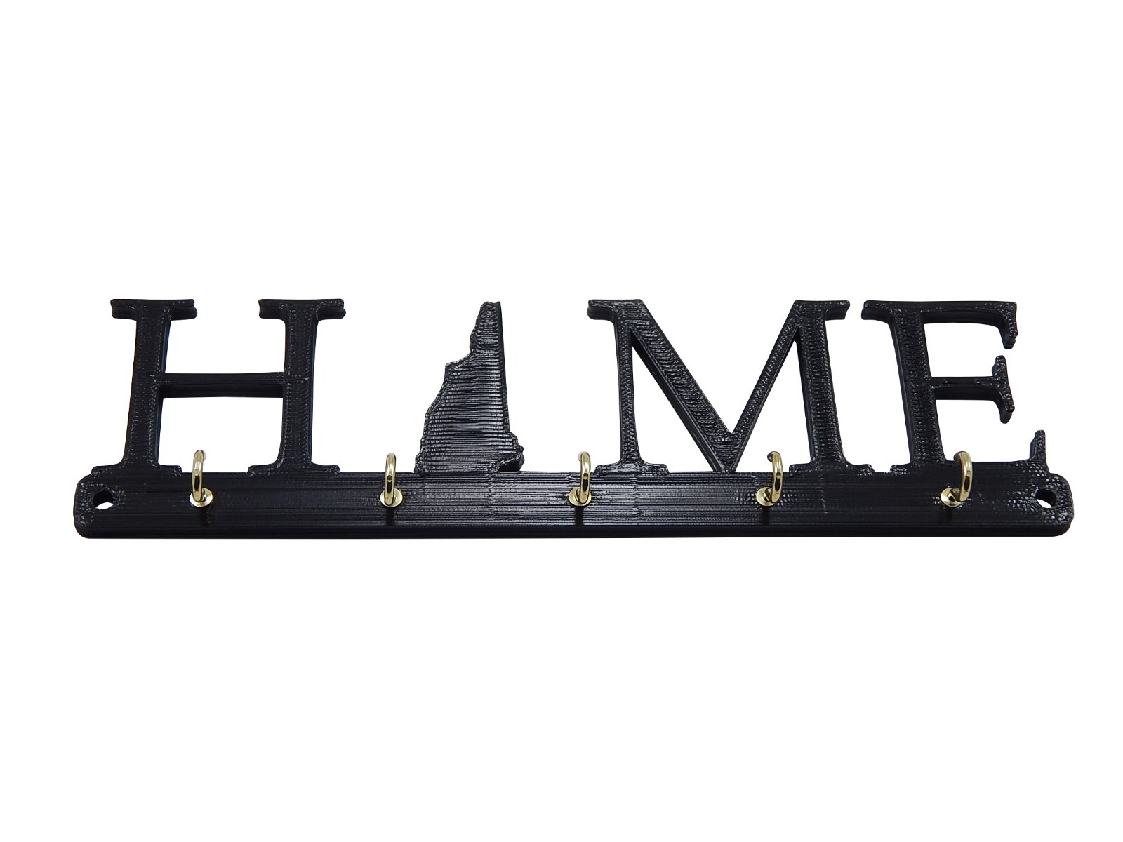 New Hampshire Home State Shape Key Holder Hanger Rack Housewarming Wall Gift