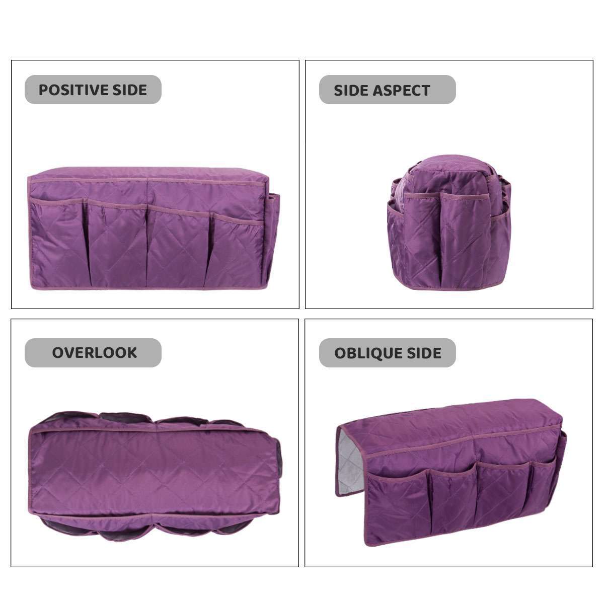 US Sofa Arm Rest TV Remote Control Organizer Holder Caddy Pocket Chair Couch Bag
